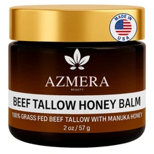 100% Grass-Fed Beef Tallow For Skin Balm with Organic Manuka Honey MGO 263+.