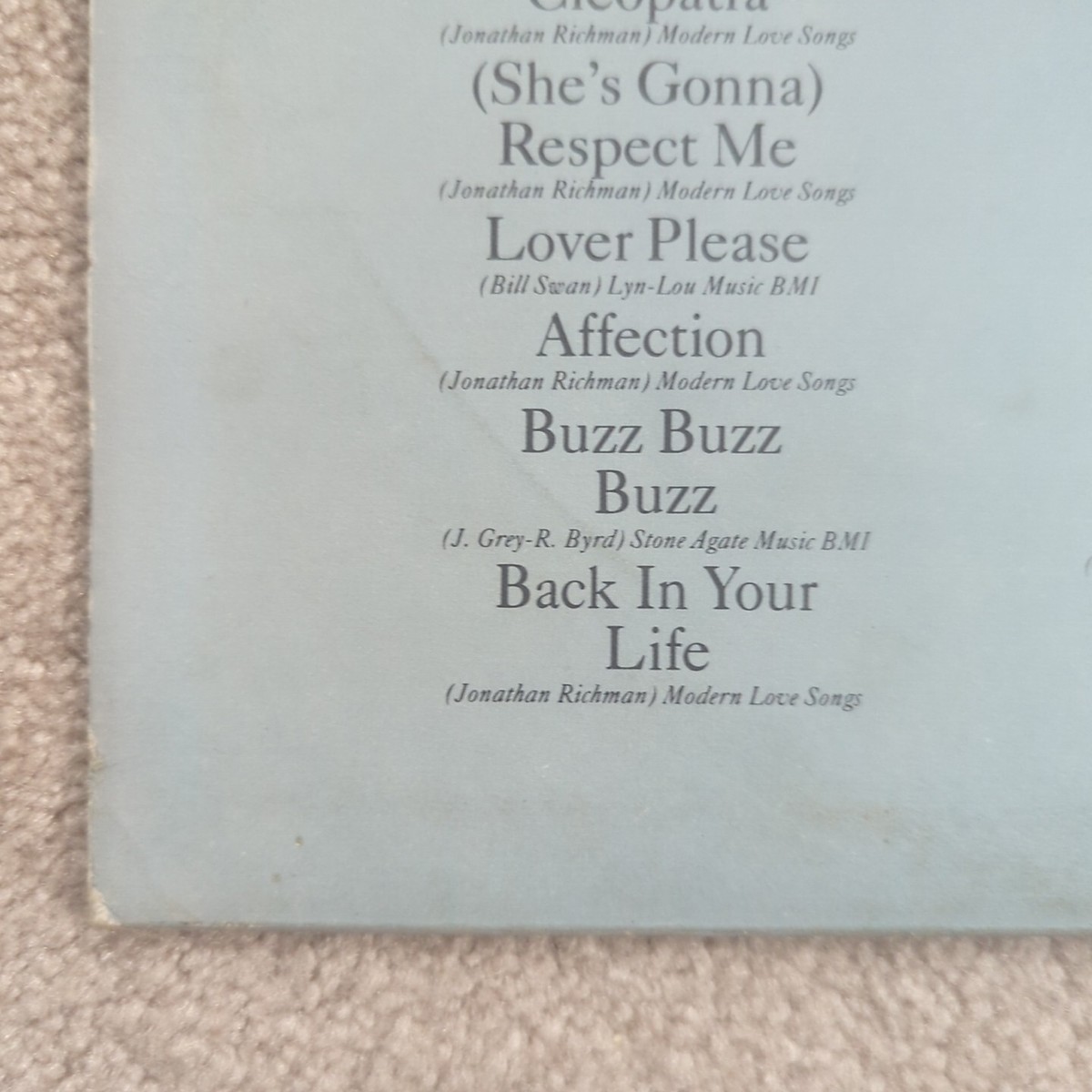 英LP Jonathan Richman &amp; The Modern  Back In Your Life MOVLP2462 Music On Vinyl /00260 Jonathan Richman & The Modern Lovers Back In Your Life Vinyl