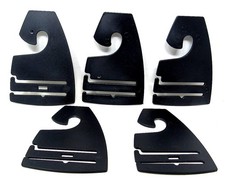 5 Black Neck Tie Hangers Plastic Necktie Hooks Double Slot US Seller x
