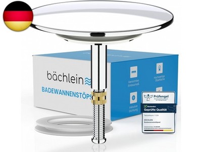 Bächlein Universal Badewannenstöpsel - ? 7,2 cm Stöpsel für Badewanne [Chrom] - 