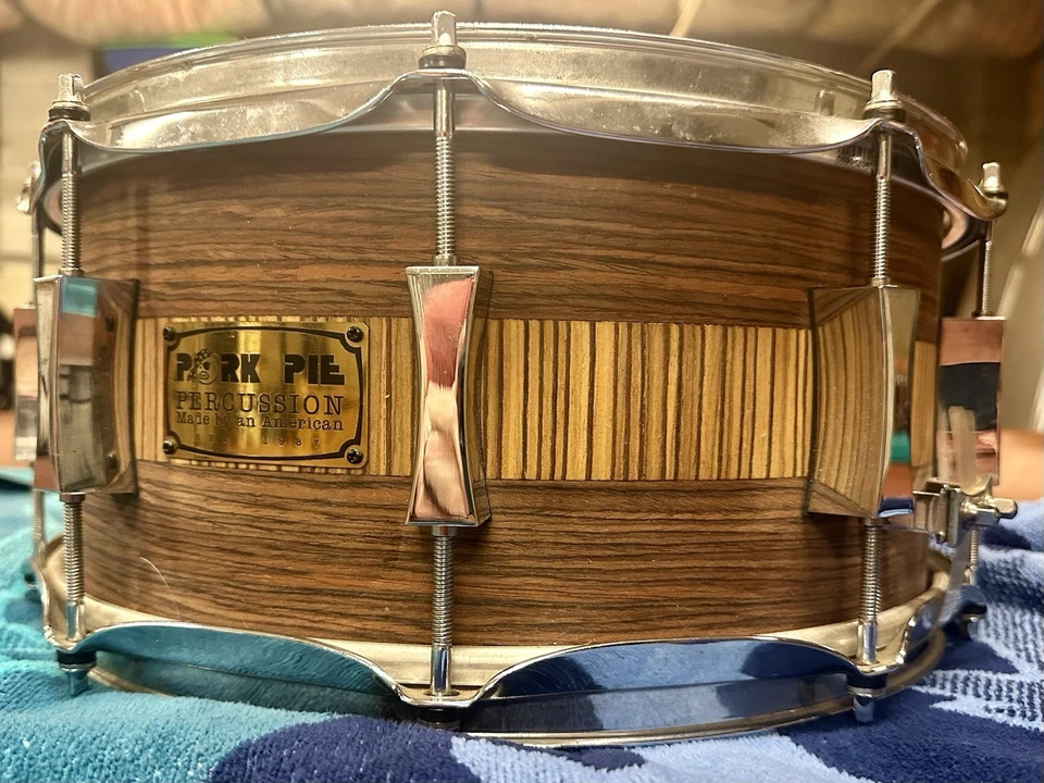 Pork Pie Rosewood Zebra Maple Snare Drum Rosewood Zebra, 6.5x14 - Image 2 of 4