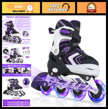 Adjustable Light-Up Inline Skates for Kids - ...