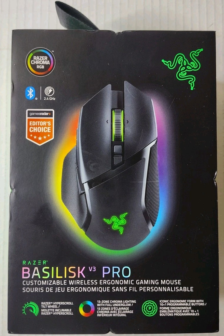🔥🆕 Razer Basilisk V3 Pro Wireless Ergonomic Gaming Mouse Sealed Customizable