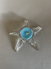 Glass Starfish Tealight Candle Holder, Made In USA, Includes FREE Tealight, NEW 