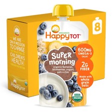 Happy Tot Organics Stage 4 Baby Food Pouches, Gluten Free, Super Morning Frui...