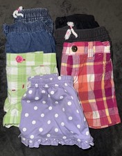 Girls 12 month: Lot 6 Multicolor Shorts and 1 Skirt