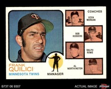 1973 Topps #49 Frank Quilici Twins Leaders BRN VARIATION MANAGER COACH 8 - NM/MT