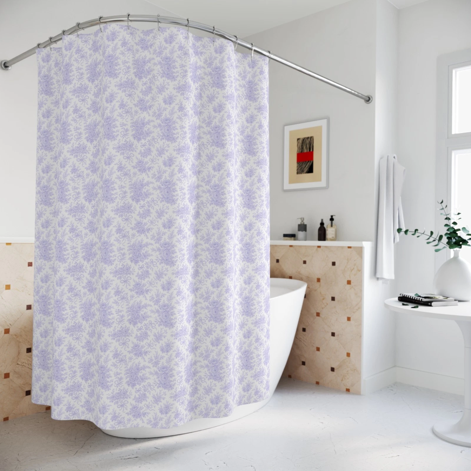 Lavender Tie Dye Pattern Shower Curtain