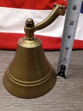 Vintage Heavy Cast Bronze Maritime Bell Wall Mount 5 3/4" Nautical