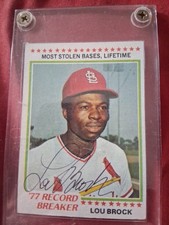 Topps 1 Lou Brock Signed