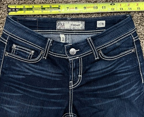 BKE Harper Jeans Womens Size 27 X 31.5 Blue Bootcut Stretch Denim - Picture 5 of 10