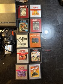 Atari 7800 ProSystem Console Box And Manuals + 10 Games.
