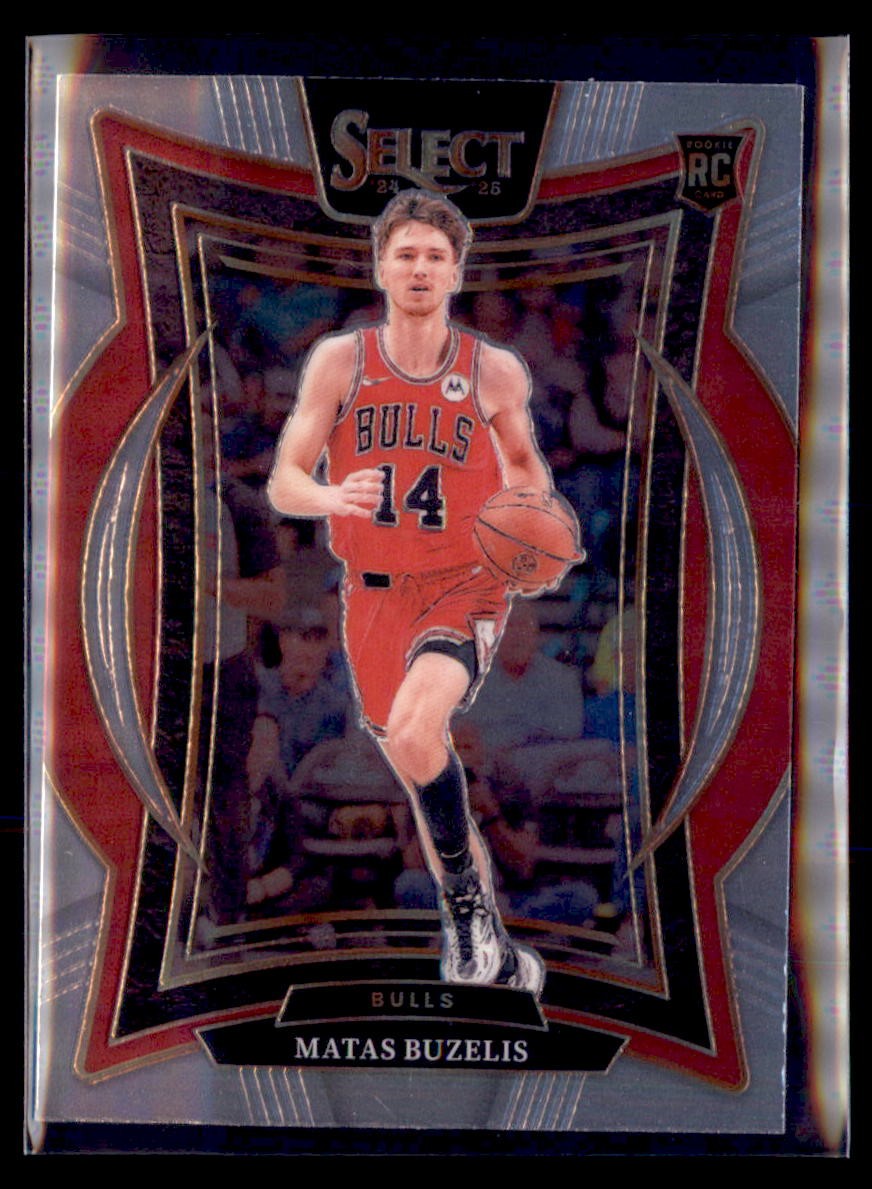 2024-25 Panini Select Basketball Matas Buzelis Bulls 70 RC Concourse Silver