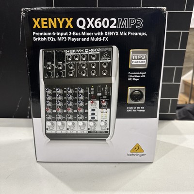 Behringer Xenyx QX602MP3 Mixer with USB MP3 Playback. Brand New
