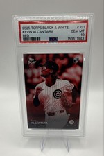 2025 Topps Black & White - Kevin Alcantara #100 Red /10 (RC)