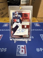 SAQUON BARKLEY 2018 CONTENDERS PLAYOFF TICKET ON CARD ROOKIE AUTO RC #D /49. rookie card picture