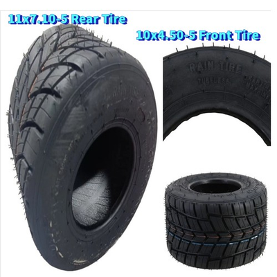 #ad 5quot; Go kart Front 10x4.50 5 rear 11x7.10 5 rain tire vacuum tires for drift kart $55.27