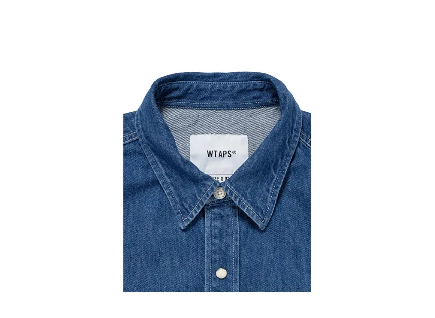 WTAPS Allman LS Cotton Denim Shirt Indigo 261CWDT-SHM03 | eBay
