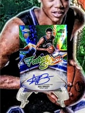 2025 Topps Chrome Ace Bailey ON-CARD AUTO Green Refractor /99 BOOK END 99/99