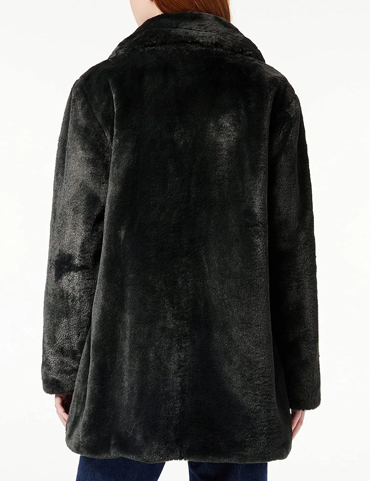 Oakwood manteau en fausse fourrure noire taille S / 36 neuf - Photo 3/4