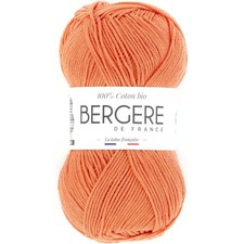 Pelote de laine - Saumon - 100% coton bio - 3mm - Tricot et crochet - Bergère de