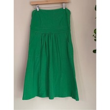 J.Crew Strapless Green Pocket Dress|Cotton Summer Midi Dress|Casual A Line 10
