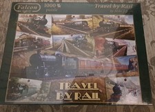 New Sealed Falcon 1000 JIGSAW TRAVEL BY RAIL STEAM TRAIN LNER PUZZLE BNIP ENGINE
