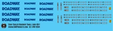 N Scale - Semi Trailer Roadway Small Logo 40ft Decals