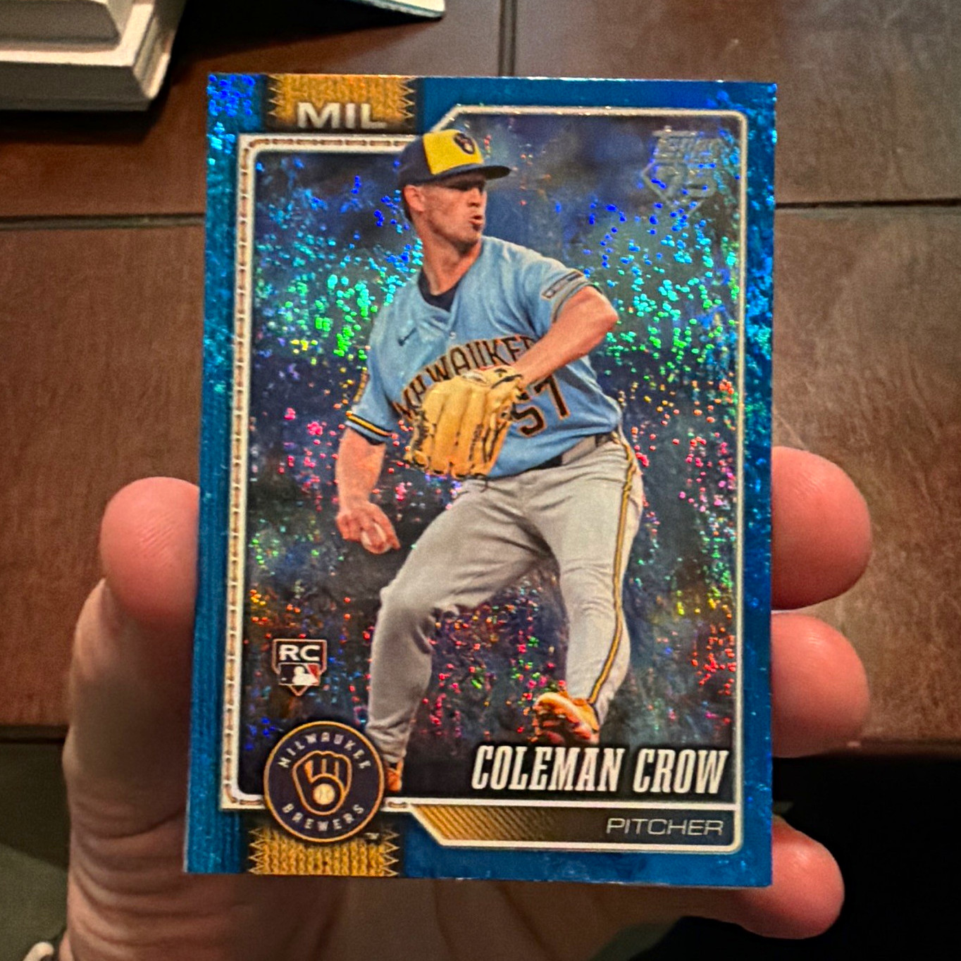 Topps 2026 Update Series Coleman Crow RC #US68 Brewers Blue Parallel /150