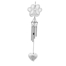 Pet Memorial Wind Chime, 32''H Paw Prints Pet Pet Memorial Wind Chimes