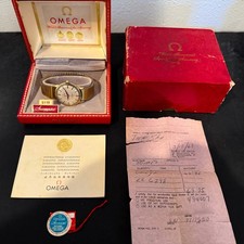 1967 Omega Seamaster LL6298 Cal 550 Full Set NEX Vietnam Receipt