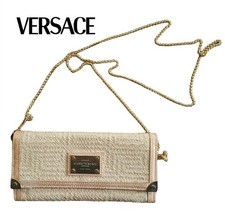 VERSACE wallet on chain real snakeskin Crossbody/wristlet bag AUTHENTIC