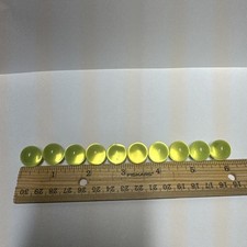 Lot Of 10 Vaseline Glass Uranium Glass Marbles Uv Glow
