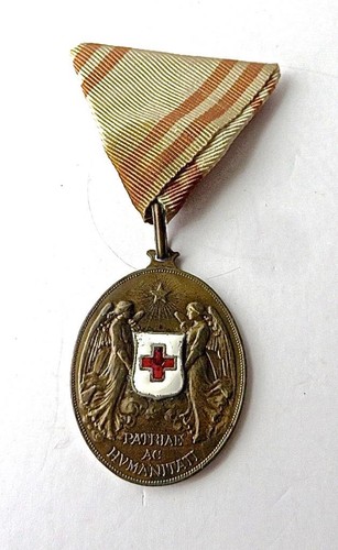 WWI Austrian Military Medal 1864-1914 Red Cross Honor Medal Estate Collection