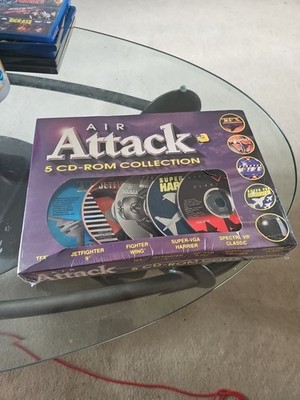 VINTAGE New Sealed AIR ATTACK - 5 CD-ROMS TFX / JETFIGHTER II / FIGHTER WING New