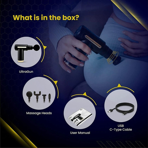 Massage Gun Deep Tissue Muscle Therapy Percussion Message Relax Back Neck 4 head - Picture 17 of 17