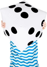 13.8 inch Giant Inflatable Dice Pool Toy for Lawn Games Outdoor Floor Games，Pack