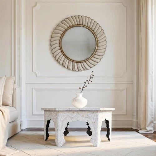 Butler Specialty Company Marjorie Hexagon Wood Coffee Table - White - Picture 6 of 7