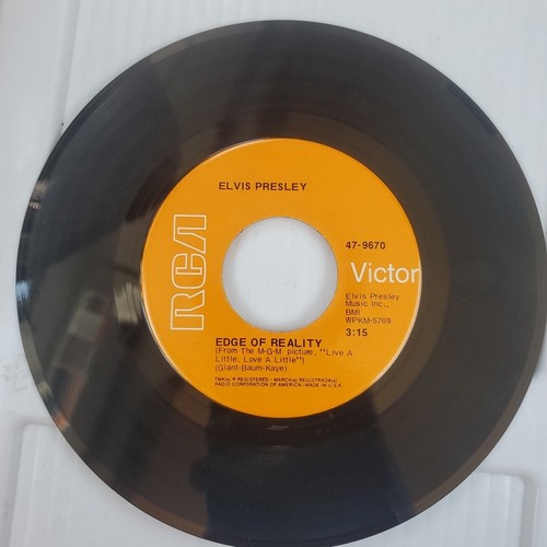 ELVIS PRESLEY - IF I CAN DREAM / EDGE OF REALITY - ROCK PICTURE SLEEVE 45 NM/NM - Picture 4 of 7