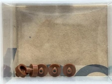 LEGO Parts - Reddish Brown Tile, Round 1 x 1 Bar Pin Holder - No 20482 - QTY 5