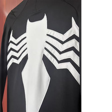 New Black Venom Spider-man Jumpsuit Cosplay 3D Suit Costume Halloween With Sole