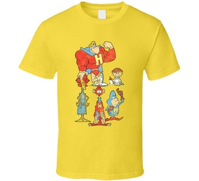 The Mighty Heroes 60s Tv Comedy Cartoon Worn Look T Shirt
