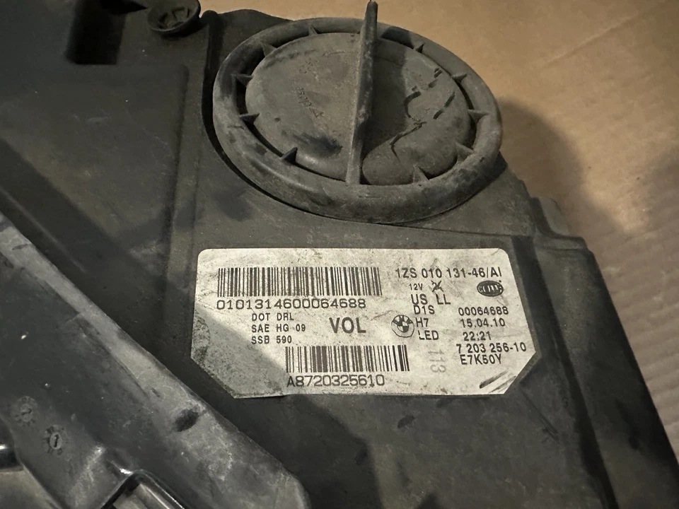 Faro derecho pasajero bmw 550i 528i 535i 2011 2013 xenón adaptativo 7203256 Foto 3 de 4