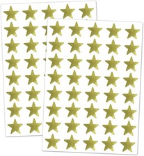 1000 Pack, Gold Foil Star Metallic Stickers, 0.6" Diameter 1000