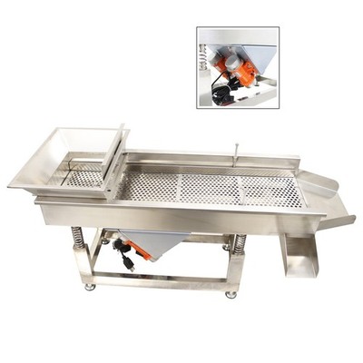 Electric Stainless 9mm Linear Vibrating Screen Machine 110V Double Motors 100W×2