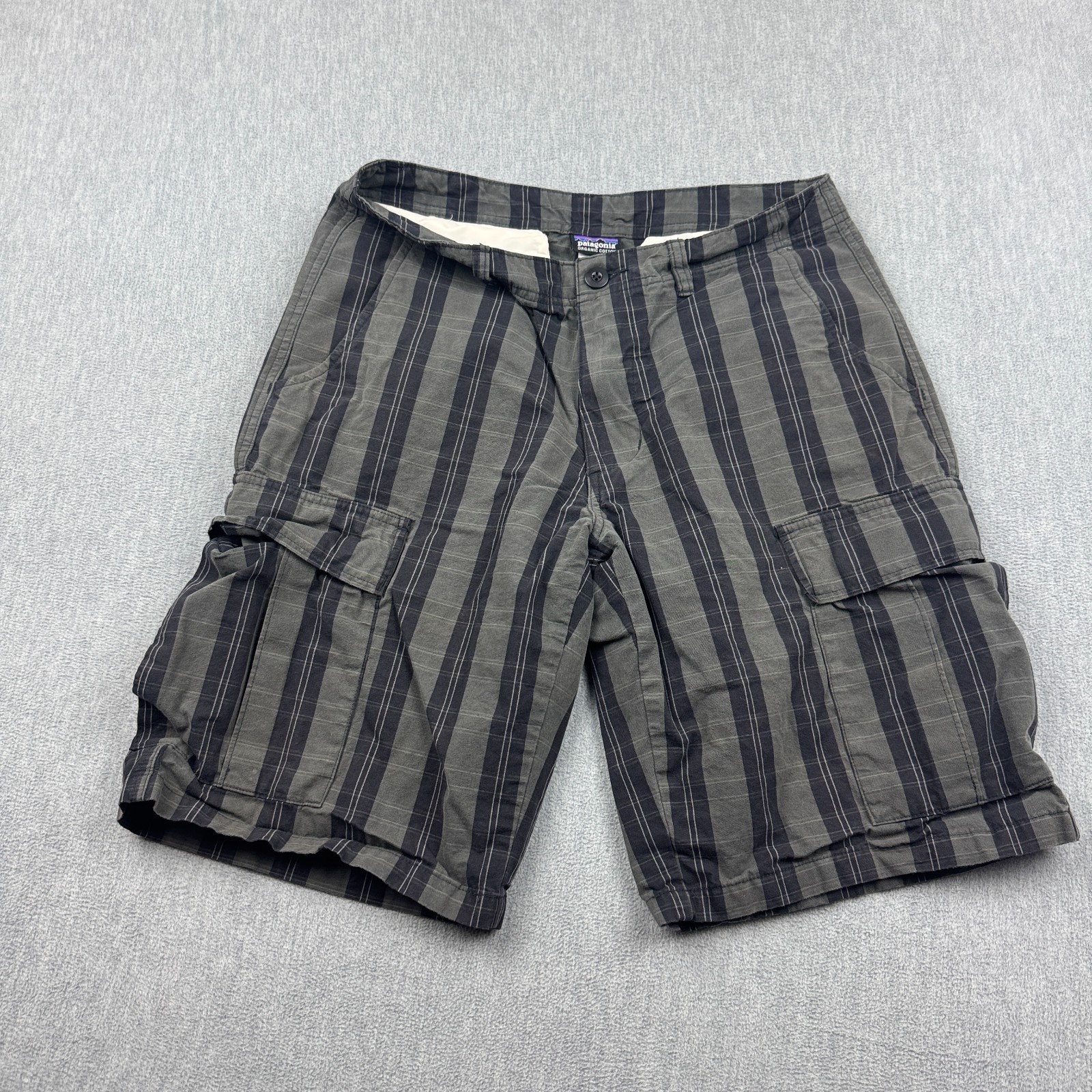 Patagonia Mens 30 All Wear Cargo Shorts 11 Inch Striped Organic Cotton 57697-image