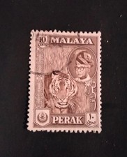 TIMBRE ANCIEN MALAYA PERAK  1965