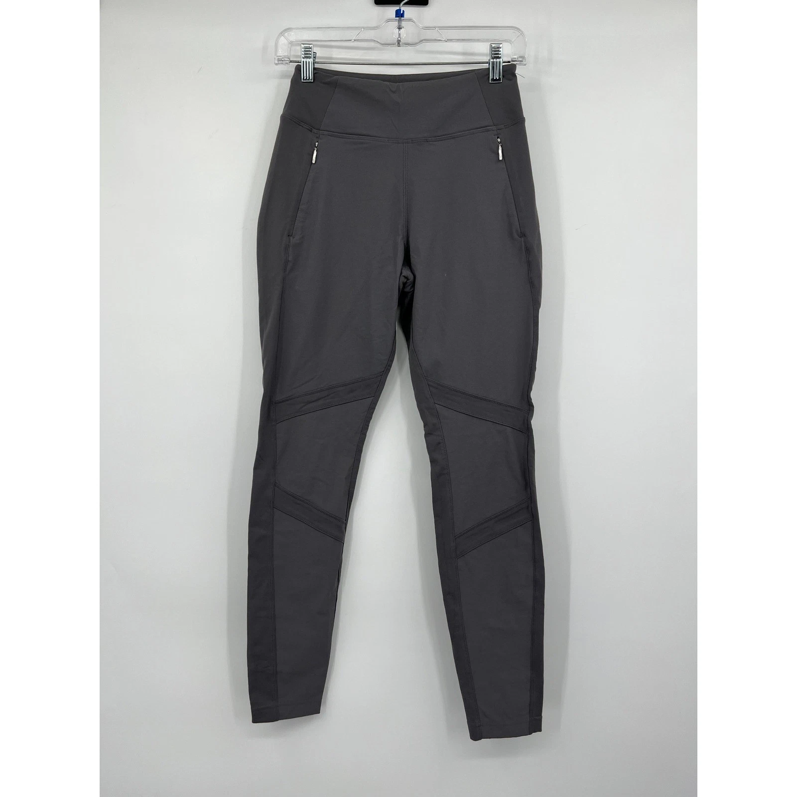 Athleta Headlands Hybrid Cargo II Tights Dark Gray Moto Hiking Pants Womens 2