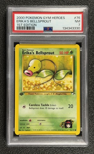 Erika's Bellsprout (1st Edition) graded PSA 7 for sale on eBay