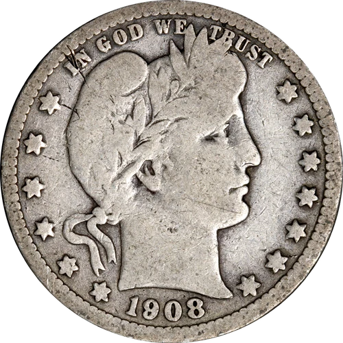 1908-S Barber Quarter